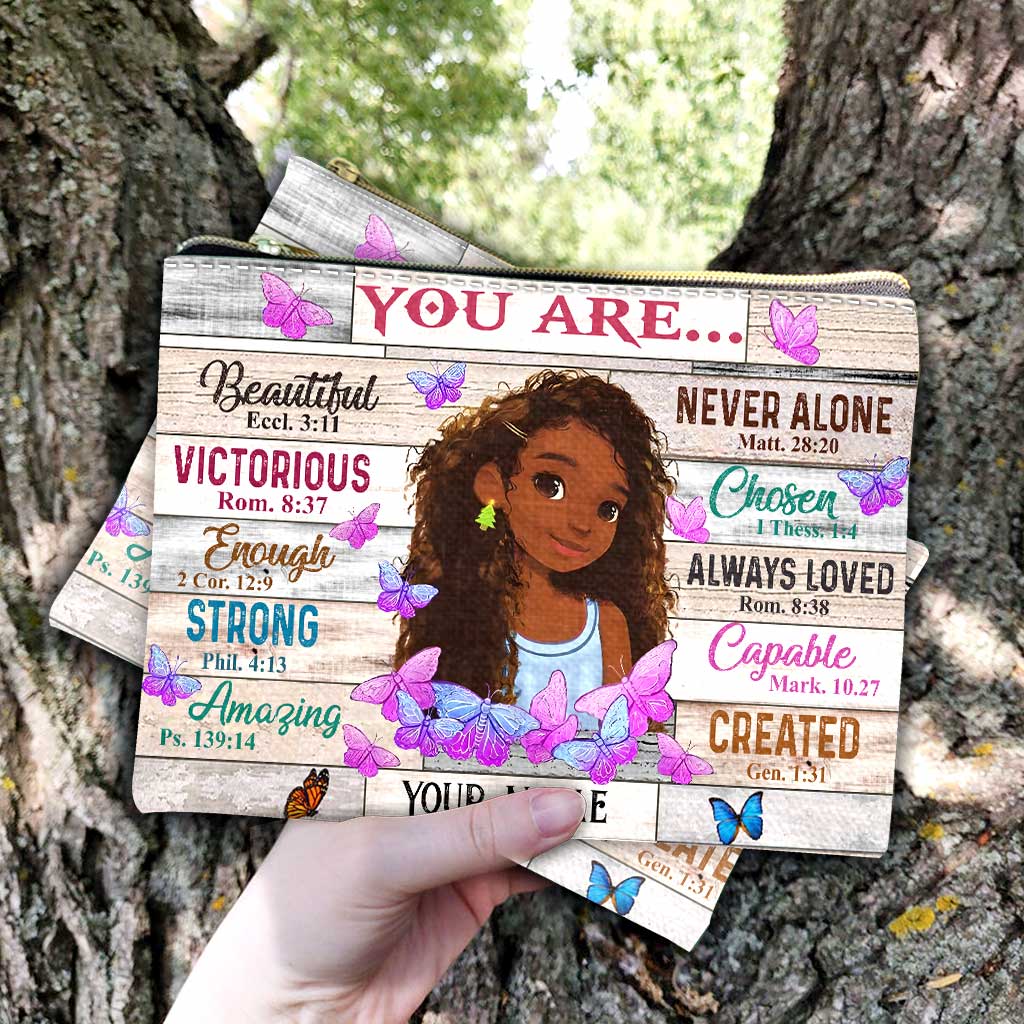 God Say You Are - Personalized African American Pouch