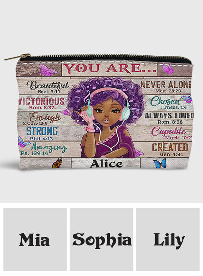 God Say You Are - Personalized African American Pouch
