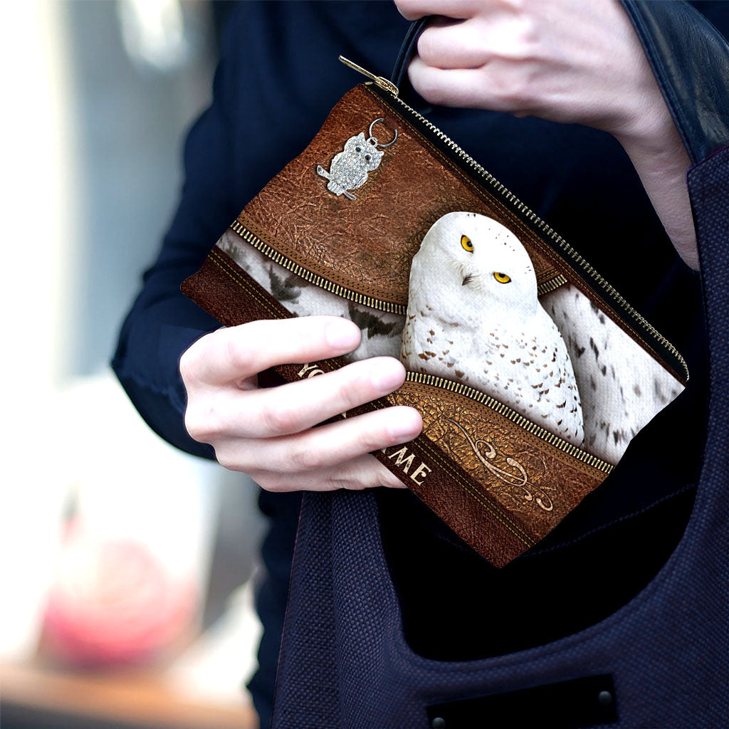 Snowy Owl - Personalized Owl Pouch