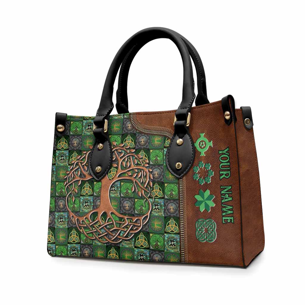 Tree Of Life - Personalized Irish Leather Handbag