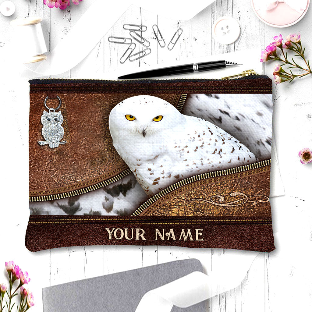 Snowy Owl - Personalized Owl Pouch