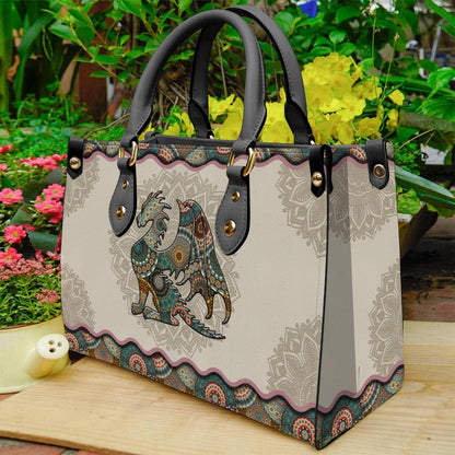 Mandala Dragon Pattern - Dragon Leather Handbag