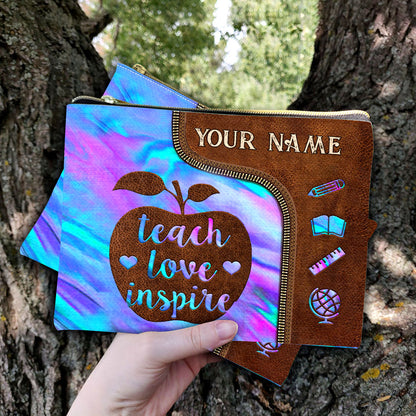 Teach Love Inspire - Personalized Teacher Pouch