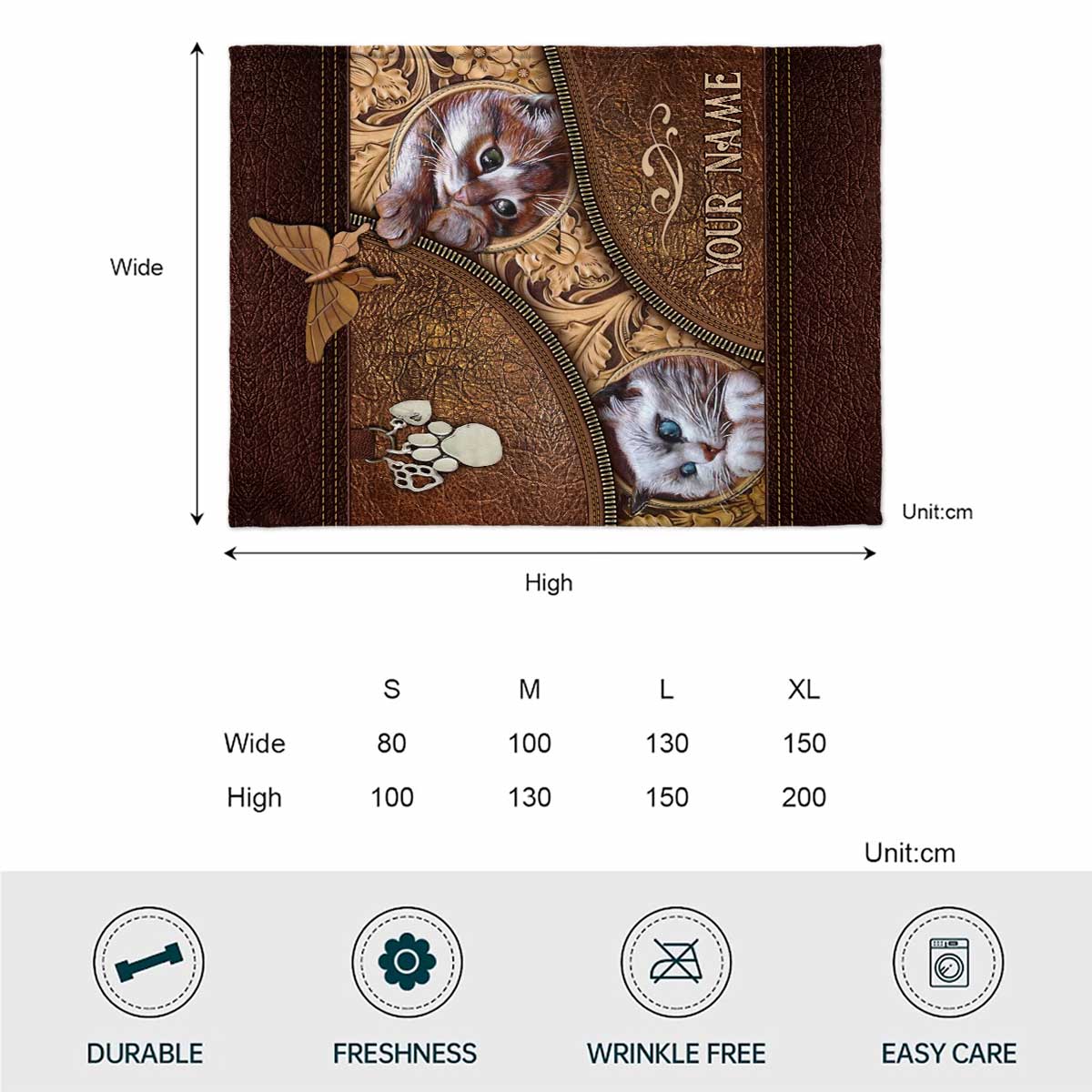 Love Cats - Personalized Cat Blanket