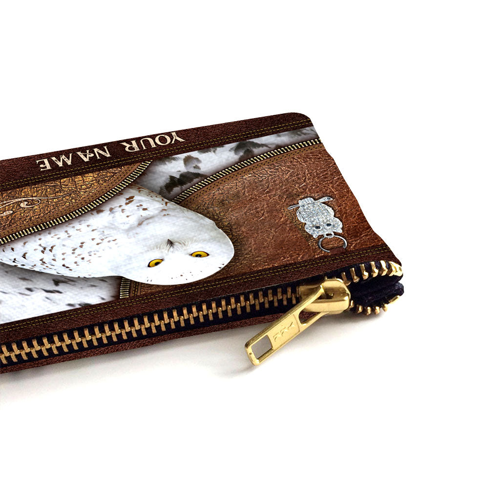 Snowy Owl - Personalized Owl Pouch