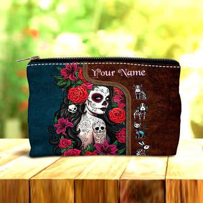 Day Of The Dead - Personalized Latina Women Pouch