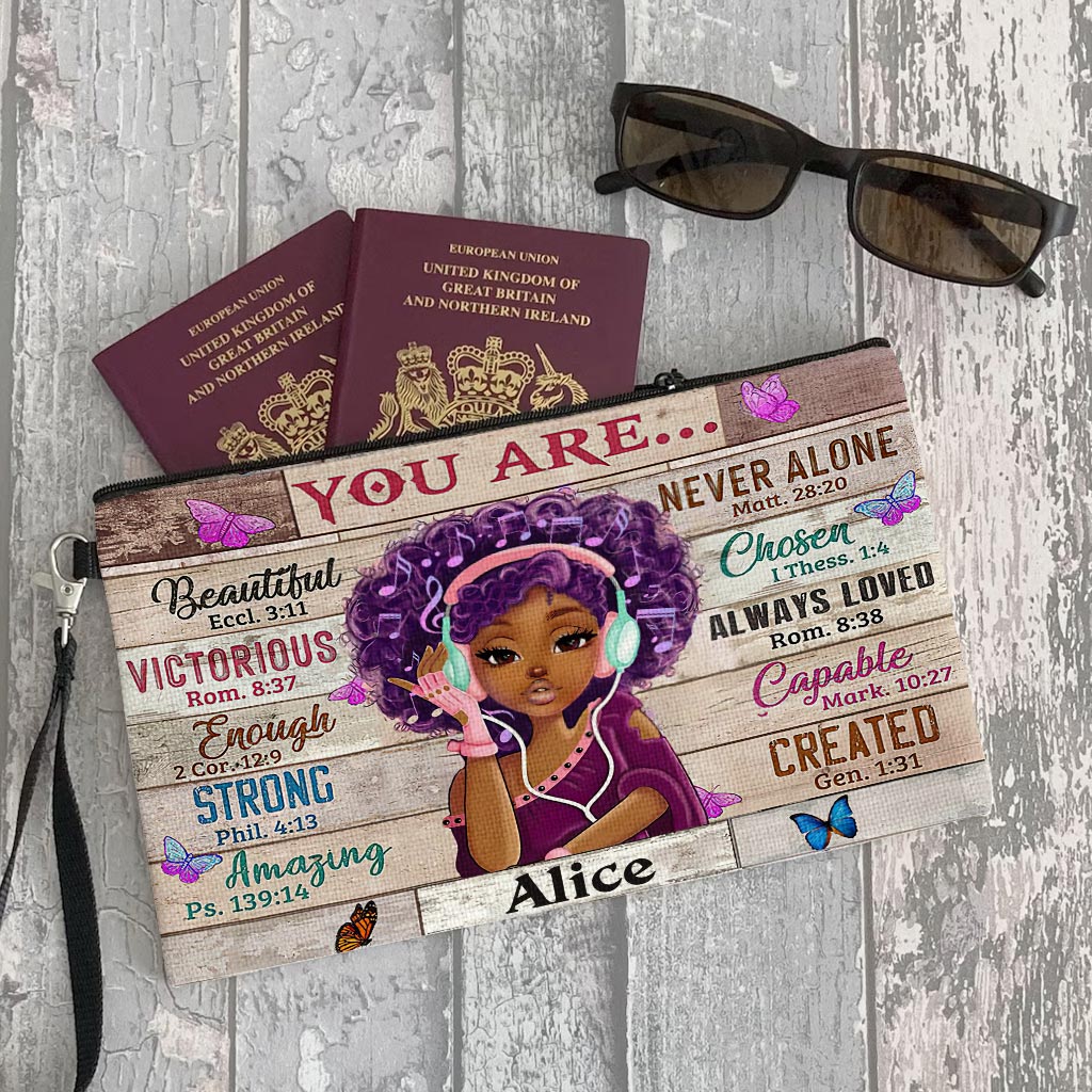 God Say You Are - Personalized African American Pouch