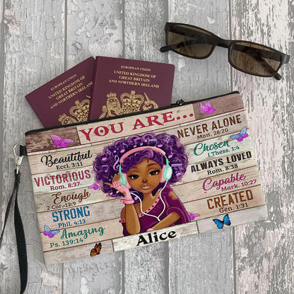 God Say You Are - Personalized African American Pouch