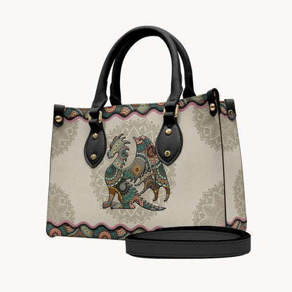 Mandala Dragon Pattern - Dragon Leather Handbag