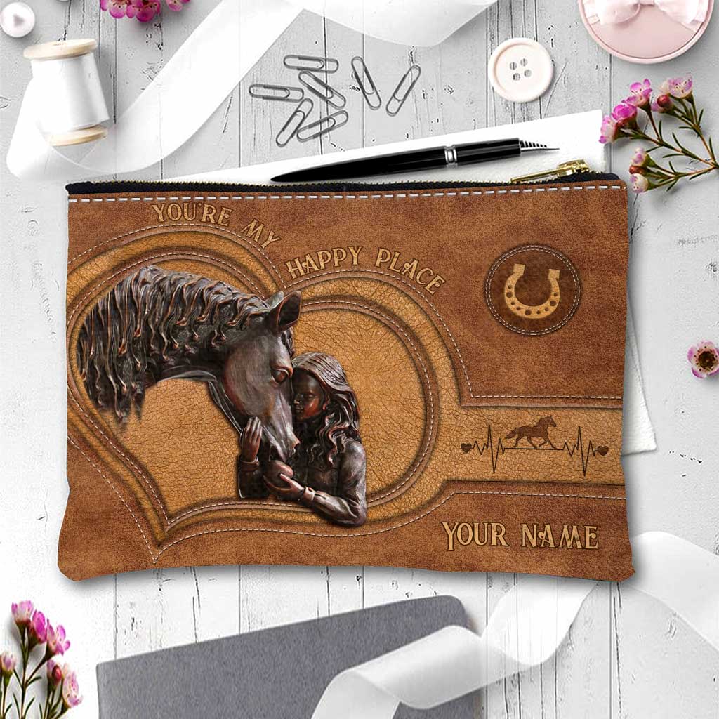 You're My Happy Place - Personalized Horse Pouch