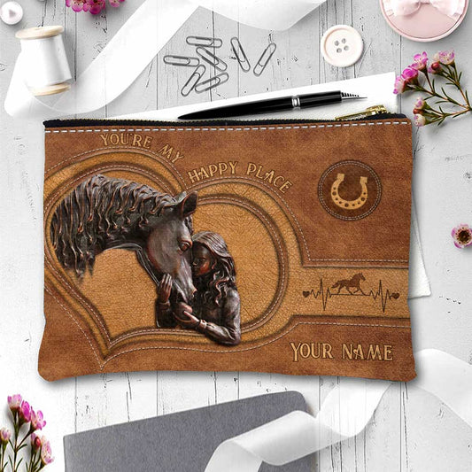 You're My Happy Place - Personalized Horse Pouch