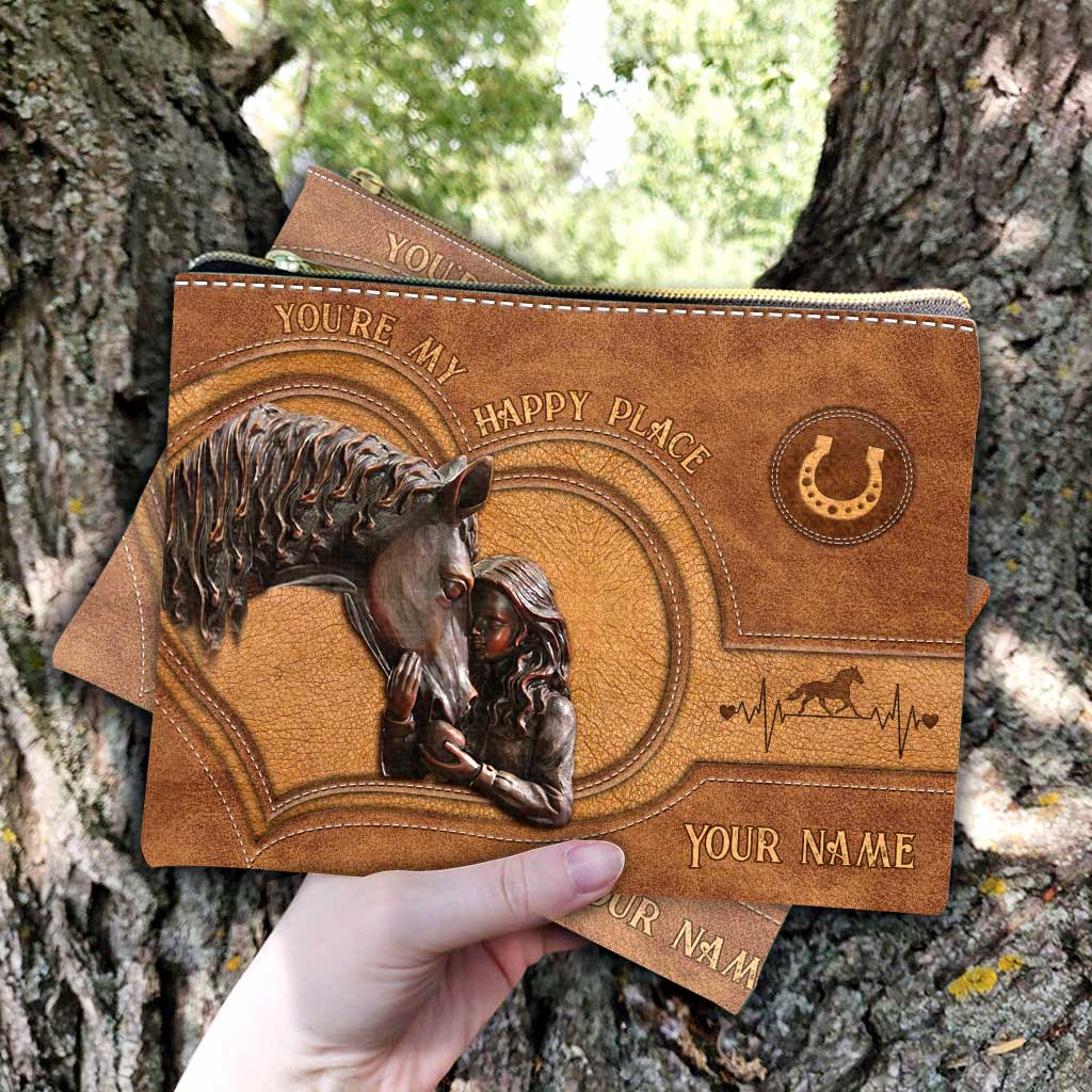 You're My Happy Place - Personalized Horse Pouch