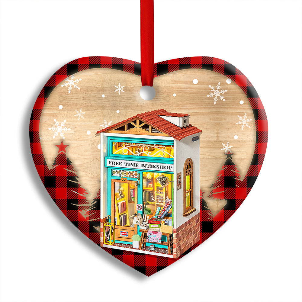 Bookstore Christmas Keep Calm And Read A Book - Book Ornament (Printed On Both Sides) 1122