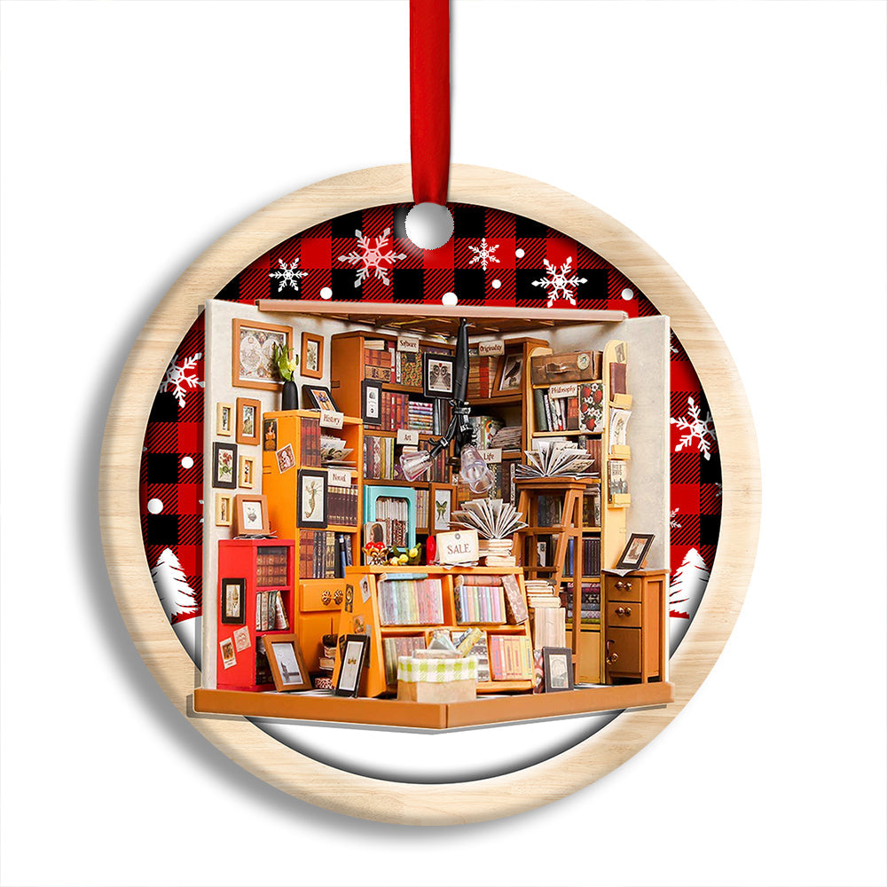 Bookstore - Book Ornament (Printed On Both Sides) 1122