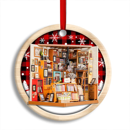 Bookstore - Book Ornament (Printed On Both Sides) 1122