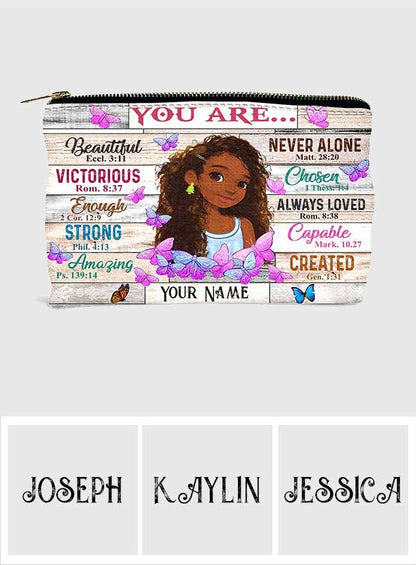 God Say You Are - Personalized African American Pouch