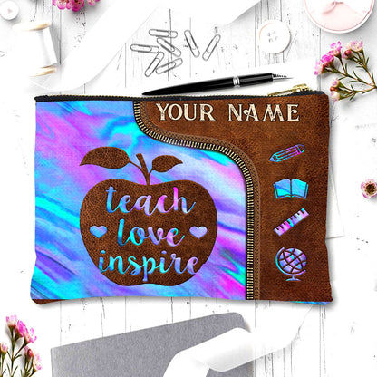 Teach Love Inspire - Personalized Teacher Pouch