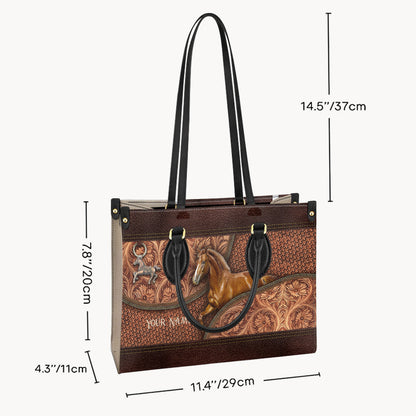 Love Horse - Personalized Horse Leather Handbag