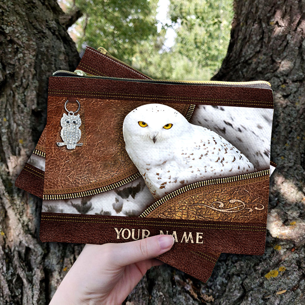 Snowy Owl - Personalized Owl Pouch
