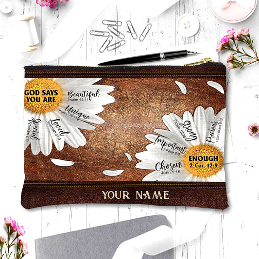 God Says You Are - Personalized Christian Pouch