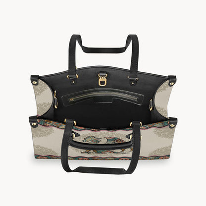 Mandala Dragon Pattern - Dragon Leather Handbag