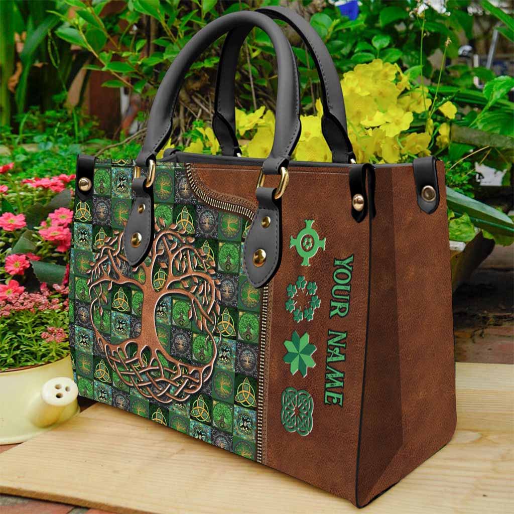 Tree Of Life - Personalized Irish Leather Handbag