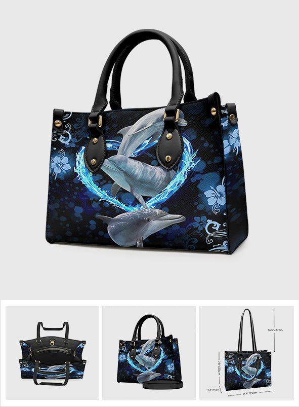 Dolphin Lover - Dolphin Leather Handbag