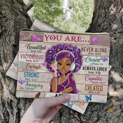 God Say You Are - Personalized African American Pouch