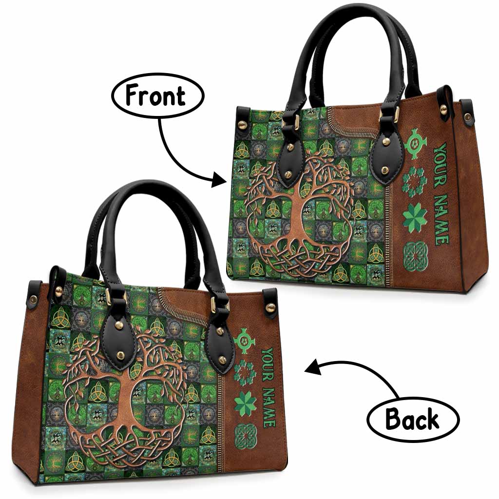 Tree Of Life - Personalized Irish Leather Handbag