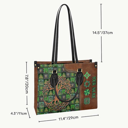 Tree Of Life - Personalized Irish Leather Handbag