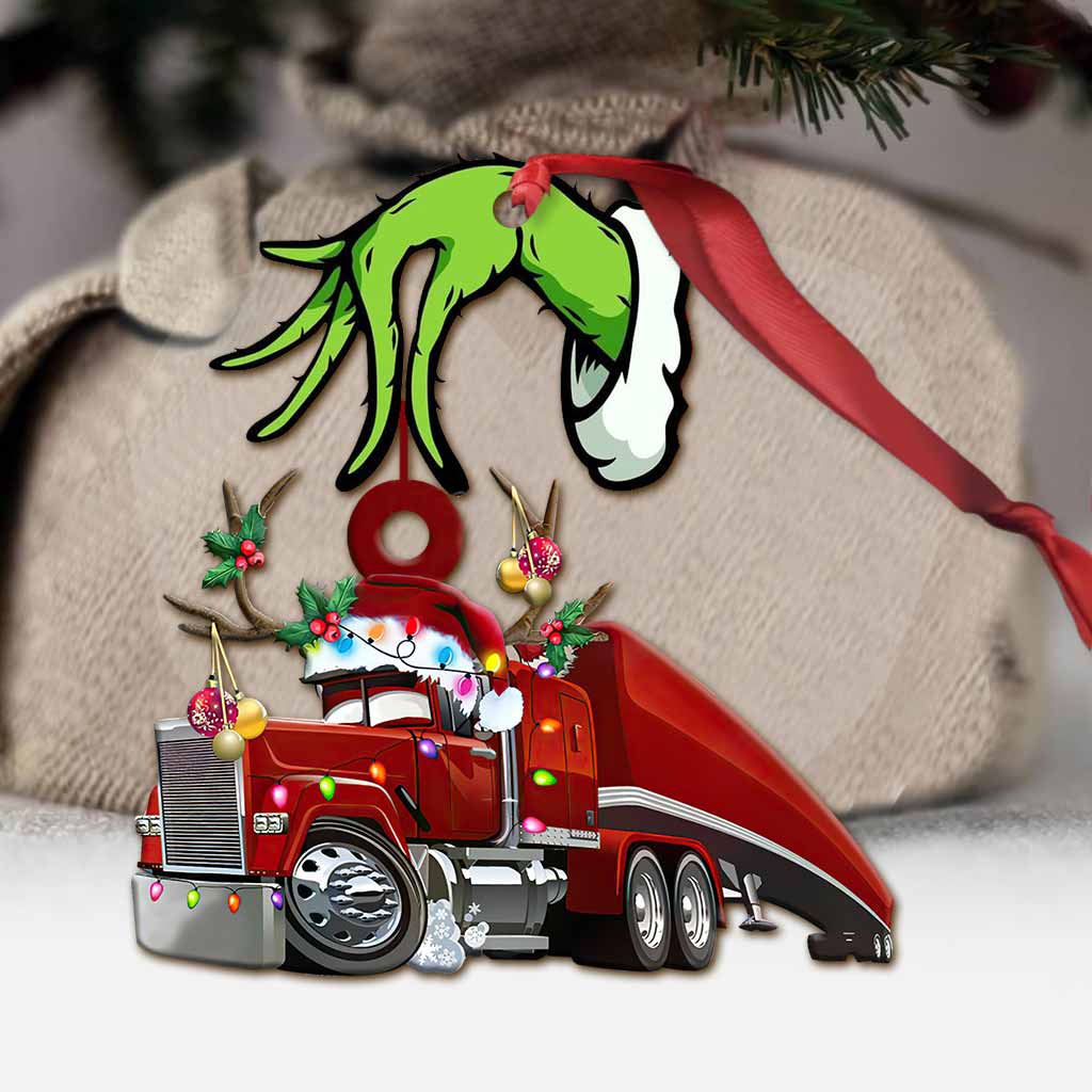 Merry Christmas - Trucker Ornament (Printed On Both Sides)