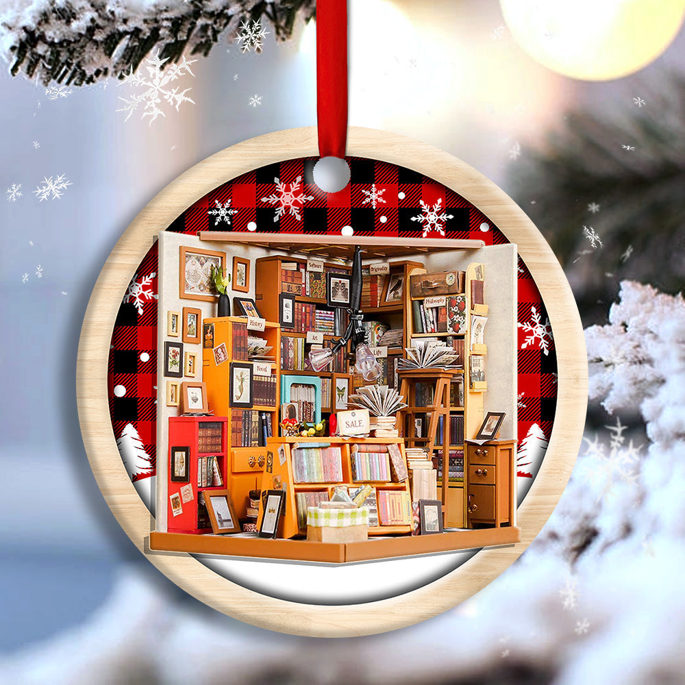 Bookstore - Book Ornament (Printed On Both Sides) 1122