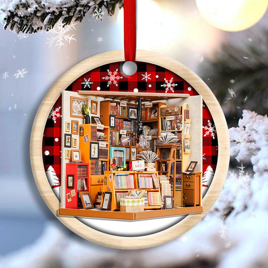 Bookstore - Book Ornament (Printed On Both Sides) 1122